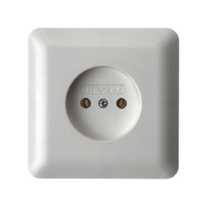 GNIAZDO BEZ UZIEMIENIA KOMPLET BIAŁY MODUL 2 *PRODUKT WYCOFANY Z OFERTY*  - 61610209 - HAGER - BERKER
