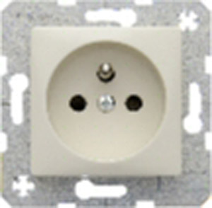 GNIAZDO Z UZIEMIENIEM I ELEMENTEM CENTRALNYM 50 X 50 MM KREMOWY MODUL 2 *PRODUKT WYCOFANY Z OFERTY*  - 67657601 - HAGER - BERKER