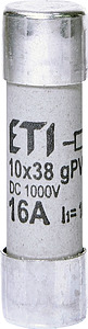 WKŁADKA BEZPIECZNIKOWA 16A CH10X38 CYLINDRYCZNA PV - 002625107 - ETI