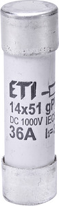WKŁADKA BEZPIECZNIKOWA CYLINDRYCZNA 36A PV CH14X51 GPV  - 002637115 - ETI