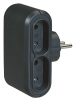 ROZGAŁĘŹNIK 4X GNIAZDO POJEDYNCZE - 6 A - CZARNY - 50651 - LEGRAND