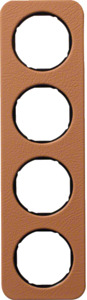 RAMKA POCZWÓRNA SKÓRA/CZARNY R.1 - 10142364 - HAGER - BERKER