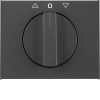 ELEMENT CENTRALNY Z POKRĘTŁEM DO ŁĄCZNIKA ŻALUZJOWEGO OBROTOWEGO ANTRACYT MAT LAKIEROWANY K.1 - 10777106 - HAGER - BERKER