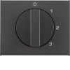 ELEMENT CENTRALNY Z POKRĘTŁEM DO ŁĄCZNIKA 3-POZYCYJNEGO Z "0" ANTRACYT MAT LAKIEROWANY K.1 - 10877106 - HAGER - BERKER