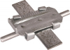 ZACISK KLINOWY DO DRUTU I PŁASK. 10/30X3,5-40X4 MM, Z RASTREM ST/TZN. - 308001 - DEHN