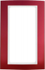 RAMKA Z DUŻYM WYCIĘCIEM ALU CZERWONY/BIAŁY B.3 - 13093022 - HAGER - BERKER