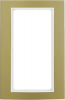 RAMKA Z DUŻYM WYCIĘCIEM ALU ZŁOTY/BIAŁY B.3 - 13093046 - HAGER - BERKER