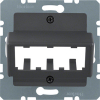 PŁYTKA CENTRALNA DO 3 MINI-COM MODULE ANTRACYT B.3/B.7  - 14271606 - HAGER - BERKER