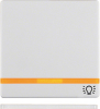 KLAWISZ Z 2 DOŁĄCZONYMI SOCZEWKAMI I NADRUKIEM SYMBOLU "ŚWIATŁO" BIAŁY AKSAMIT Q.1 - 16216079 - HAGER - BERKER