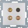 GNIAZDO 3 X CINCH / S-VIDEO ALU MAT B.KWADRAT/B.7  - 3315321404 - HAGER - BERKER