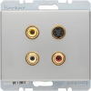 GNIAZDO 3 X CINCH / S-VIDEO STAL SZLACHETNA LAKIEROWANY ARSYS - 3315329004 - HAGER - BERKER