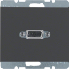 GNIAZDO VGA ANTRACYT MAT K.1 - 3315407006 - HAGER - BERKER