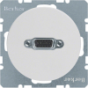 GNIAZDO VGA Z ZACISKAMI ŚRUBOWYMI BIAŁY POŁYSK R.1/R.3 - 3315412089 - HAGER - BERKER