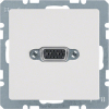 GNIAZDO VGA Z ZACISKAMI ŚRUBOWYMI BIAŁY AKSAMIT Q.1 - 3315416089 - HAGER - BERKER