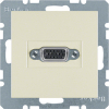 GNIAZDO VGA Z ZACISKAMI ŚRUBOWYMI KREMOWY POŁYSK S.1 - 3315418982 - HAGER - BERKER