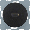 GNIAZDO HDMI CZARNY POŁYSK R.1/R.3 - 3315422045 - HAGER - BERKER