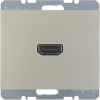 GNIAZDO HDMI STAL SZLACHETNA LAKIEROWANY K.5 - 3315427004 - HAGER - BERKER