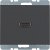 GNIAZDO HDMI ANTRACYT MAT K.1 - 3315427006 - HAGER - BERKER