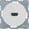 GNIAZDO HDMI Z PRZYŁĄCZEM 90&deg; BIAŁY POŁYSK R.1/R.3  - 3315432089 - HAGER - BERKER