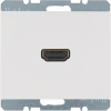 GNIAZDO HDMI Z PRZYŁĄCZEM 90&deg; BIAŁY POŁYSK K.1 - 3315437009 - HAGER - BERKER
