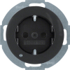 GNIAZDO SCHUKO Z PODŚWIETLENIEM LED CZARNY POŁYSK R.CLASSIC  - 41092045 - HAGER - BERKER