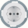 GNIAZDO SCHUKO Z PODŚWIETLENIEM LED BIAŁY POŁYSK R.CLASSIC  - 41092089 - HAGER - BERKER