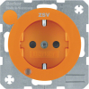 GNIAZDO SCHUKO Z DIODĄ KONTROLNĄ LED POMARAŃCZOWY POŁYSK R.1/R.3 - 41102007 - HAGER - BERKER