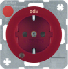 GNIAZDO SCHUKO Z DIODĄ KONTROLNĄ LED ROT POŁYSK R.1/R.3 - 41102022 - HAGER - BERKER