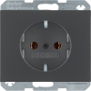 GNIAZDO SCHUKO ANTRACYT MAT LAKIEROWANY K.1 - 41157006 - HAGER - BERKER