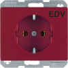 GNIAZDO SCHUKO Z NADRUKIEM 'EDV' CZERWONY ARSYS - 47150082 - HAGER - BERKER
