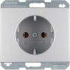GNIAZDO SCHUKO KOMPLETNE SAMOZACISKI ALUMINIUM K.5 - 47157003 - HAGER - BERKER