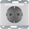 GNIAZDO SCHUKO Z POLEM OPISOWYM ALU K.5 - 47387003 - HAGER - BERKER