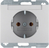 GNIAZDO SCHUKO Z POLEM OPISOWYM ALU K.5  - 47397003 - HAGER - BERKER