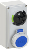 GNIAZDO 16A 230V 2P+Z IP67 Z WYŁĄCZNIKIEM 0-1 - MAŁE BLOKADA MECHANICZNA  - 61132-6 - PCE