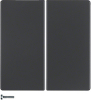 PRZYCISK POCZWÓRNY DO ŚCIEMNIACZA PRZYCISKOWEGO QUICKLINK ANTRACYT Q.1/Q.3 KNX RF  - 85648126 - HAGER - BERKER