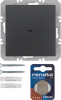 PRZYCISK RADIOWY POJEDYNCZY PŁASKI QUICKLINK ANTRACYT Q.1/Q.3 KNX RF  - 85655226 - HAGER - BERKER
