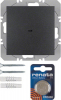 PRZYCISK POJEDYNCZY PŁASKI QUICKLINK ANTRACYT MAT S.1/B.3/B.7 KNX RF  - 85655285 - HAGER - BERKER
