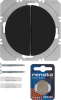 PRZYCISK RADIOWY PODWÓJNY PŁASKI QUICKLINK CZARNY POŁYSK R.1/R.3 KNX RF  - 85656231 - HAGER - BERKER
