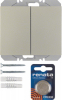 PRZYCISK RADIOWY PODWÓJNY PŁASKI QUICKLINK STAL LAKIEROWANY K.5 KNX RF  - 85656273 - HAGER - BERKER