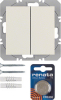 PRZYCISK PODWÓJNY PŁASKI QUICKLINK KREM POŁYSK S.1 KNX RF  - 85656282 - HAGER - BERKER