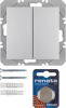 PRZYCISK PODWÓJNY PŁASKI QUICKLINK ALU MAT B.KWADRAT/B.7 KNX RF  - 85656283 - HAGER - BERKER