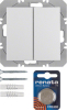 PRZYCISK PODWÓJNY PŁASKI QUICKLINK BIAŁY POŁYSK S.1/B.3/B.7 KNX RF  - 85656289 - HAGER - BERKER