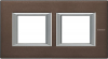 RAMKA PROSTOKĄTNA POZIOMA 2X2 MODUŁY BRUSHED BRONZE AXOLUTE - HA4802M2HBR - LEGRAND
