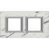 RAMKA PROSTOKĄTNA POZIOMA 2X2 MODUŁY CARRARA MARBLE AXOLUTE - HA4802M2HRMC - LEGRAND
