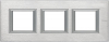 RAMKA PROTOKĄTNA POZIOMA 3X2 MODUŁY BRUSHED CHROME AXOLUTE - HA4802M3HCR - LEGRAND