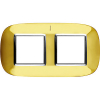 RAMKA OWALNA 2X2 MODUŁY SHINY GOLD AXOLUTE - HB4802/2OR - LEGRAND