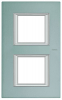 RAMKA PROSTKĄTNA PIONOWA 2X2 MODUŁY BRUSHED MERCURY AXOLUTE - HA4802/2AZ - LEGRAND