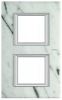 RAMKA PROTOKĄTNA PIONOWA 2X2 MODUŁY CARRARA MARBLE AXOLUTE - HA4802/2RMC - LEGRAND