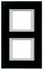 RAMKA PROTOKĄTNA PIONOWA 2X2 MODUŁY BLACK GLASS AXOLUTE - HA4802/2VNN - LEGRAND