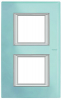RAMKA PROSTOKĄTNA PIONOWA 2X2 MODUŁY BLUE GLASS AXOLUTE - HA4802/2VZS - LEGRAND